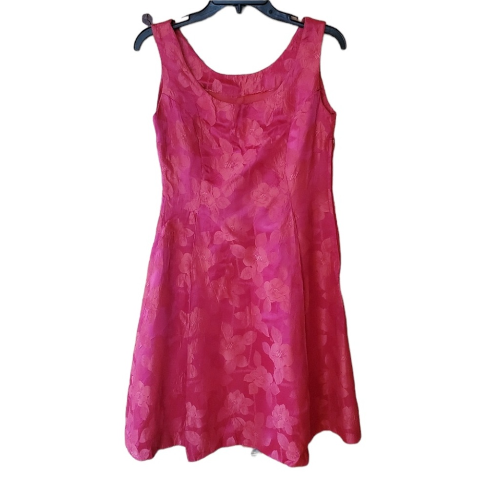 Vintage Floral Embossed‎ Fit & Flare Mini Dress